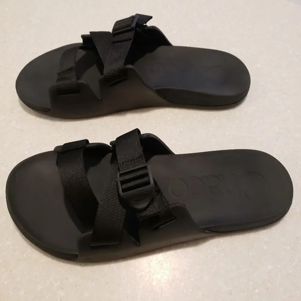 Chaco Chillos Slide Black/Black Comfort Sandal Men's US size 13